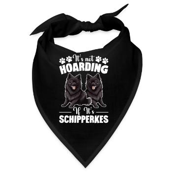 Es Hort Nicht, Wenn Es Schipperkes Ist - Bandana - Schwarz - Vorne