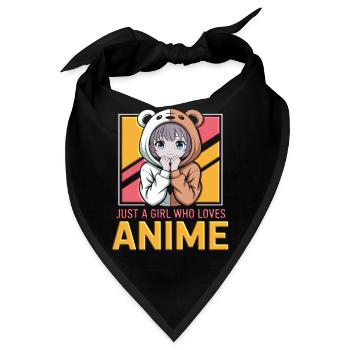 Ein Mädchen liebt Anime - just a girl - Bandana - Schwarz - Vorne