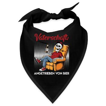Zukünftiger Vater VATERSCHAFT ANGETRIEBEN VON BIER - Bandana - Schwarz - Vorne