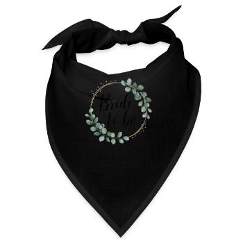 Braut Blumenkranz Eukalyptus JGA Hochzeit - Bandana - Schwarz - Vorne