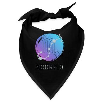 Skorpion Tierkreiszeichen Horoskop Sternzeichen - Bandana - Schwarz - Vorne