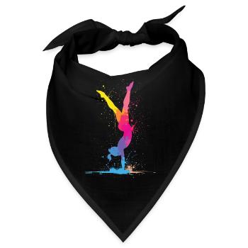 Turnerin Turnen Gymnastik Damen Mädchen Kinder - Bandana - Schwarz - Vorne