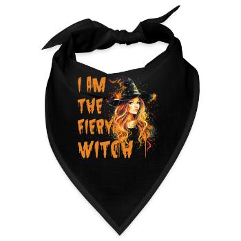 Gruselige Pin-up-hexe Halloween - Bandana - Schwarz - Vorne