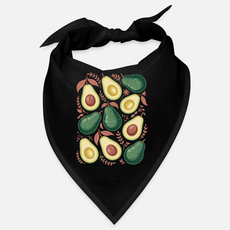 Avocado Boho Floral Pattern for Nature Lovers Bandana