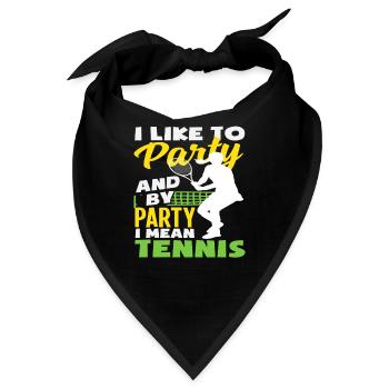 Ich Feier Gerne Und Mit Feiern Meine Ich Tennis - Bandana - Schwarz - Vorne