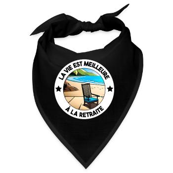 Abschiedsfeier als Abschiedsgeschenk für den Ruhestand - Bandana - Schwarz - Vorne