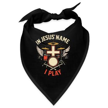 In Jesu Namen spiele ich - Bandana - Schwarz - Vorne