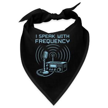 Ich spreche mit Frequenz - Bandana - Schwarz - Vorne
