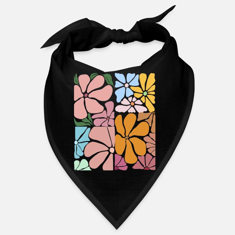 Lebendiges abstraktes Blumenmuster Bandana