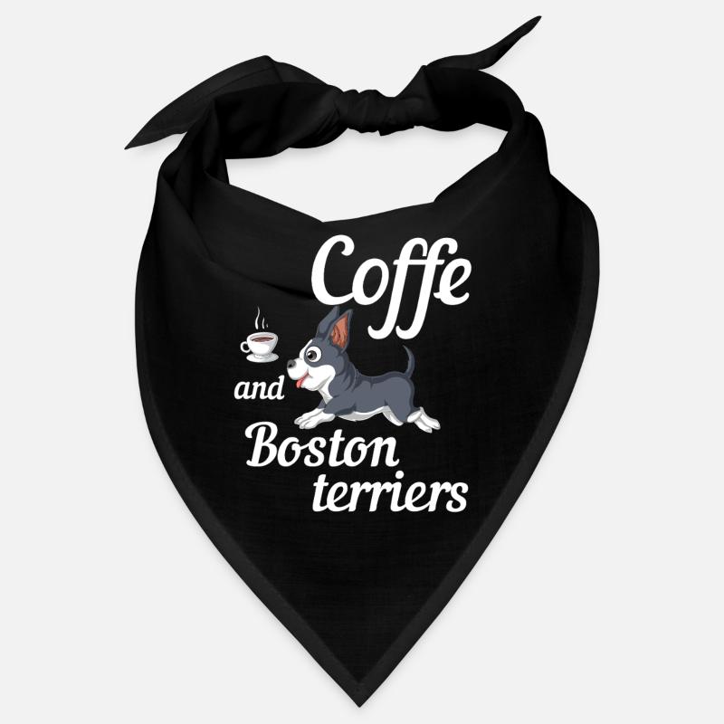 Café et Boston Terriers Design amusant Bandana