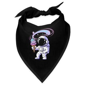 Weltraum-Astronaut mit Eis - Bandana - Schwarz - Vorne