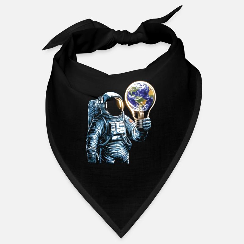 Astronaute spatial avec lampe globe Bandana