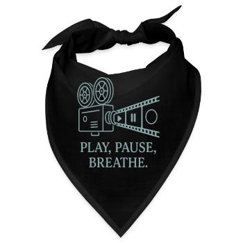 Kreatives Filmmotiv mit Slogan - Bandana - Schwarz - Vorne