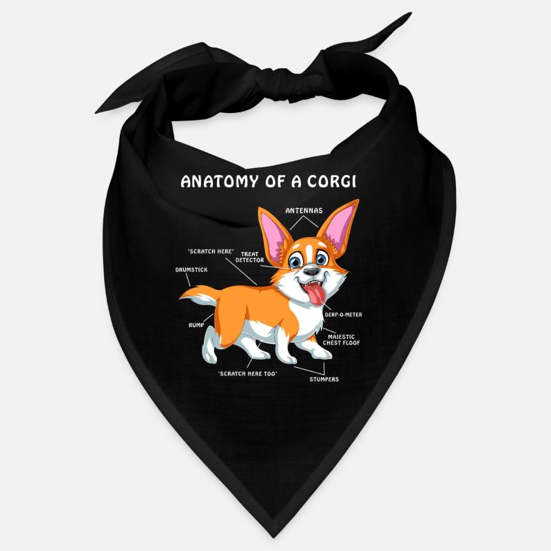 Anatomie eines Corgis – Lustiges Hundeliebhaber-Design Bandana