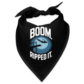 Kunstspringen Turmspringer Sprungbrett - Bandana - Schwarz - Vorne