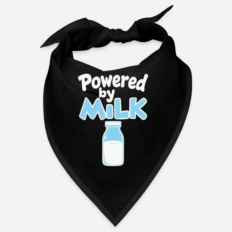 Powered by Milk - Milchflasche Baby Spruch Bandana