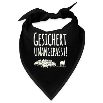 Gesichert Unangepasst Schaaf Herde - Bandana - Schwarz - Vorne
