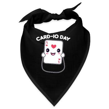 Card-io day Kartenspiel Wortspiel mit Sport - Bandana - Schwarz - Vorne