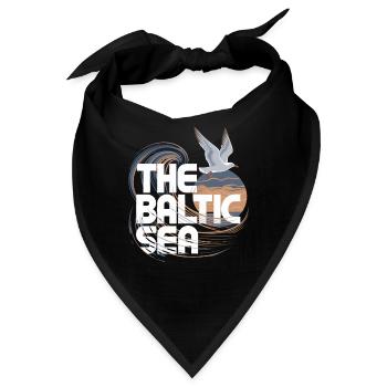  The Baltic Sea Ostsee Möwe Wellen Küste Maritim - Bandana - Schwarz - Vorne