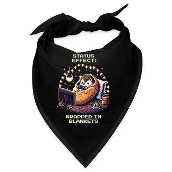 Status: Eingekuschelt in Decken - Bandana - Schwarz - Vorne