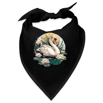 Schwäne Schwan - Bandana - Schwarz - Vorne