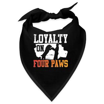 Alabai Hund Loyalty on Four Paws - Bandana - Schwarz - Vorne