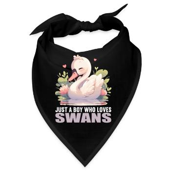 Schwäne Schwan - Bandana - Schwarz - Vorne