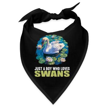 Schwäne Schwan - Bandana - Schwarz - Vorne
