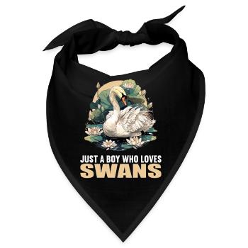 Schwäne Schwan - Bandana - Schwarz - Vorne