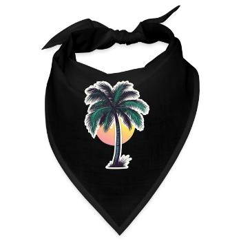 Palme - Bandana - Schwarz - Vorne