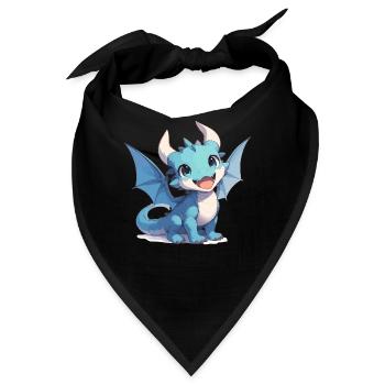 Drachen Drache - Bandana - Schwarz - Vorne