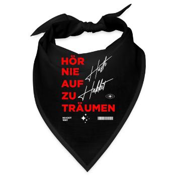 Motivierende Trendgrafik Druckdesign - Bandana - Schwarz - Vorne