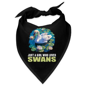 Schwäne Schwan - Bandana - Schwarz - Vorne