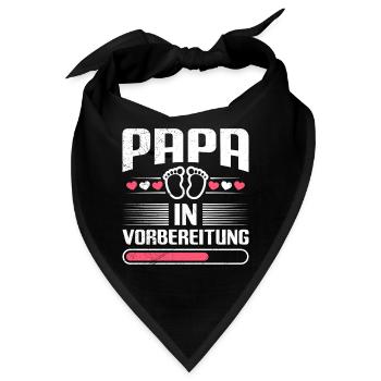 PAPA IN VORBEREITUNG Vaterschaft Lustiges - Bandana - Schwarz - Vorne