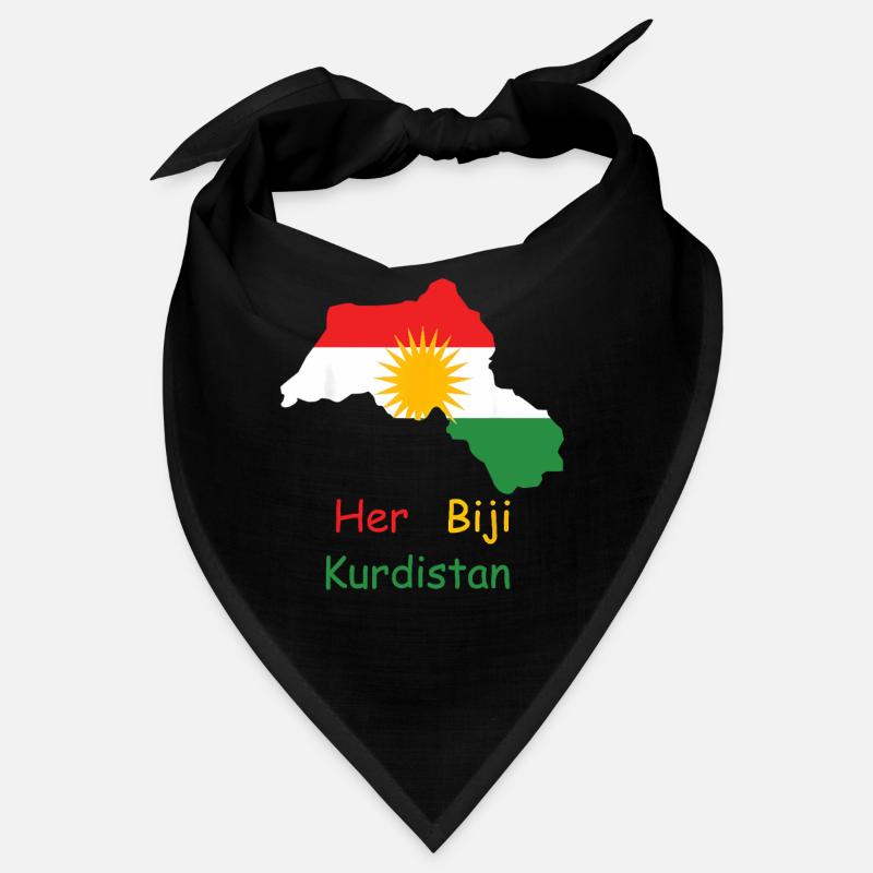 Drapeau du Kurdistan avec soleil kurde Bandana