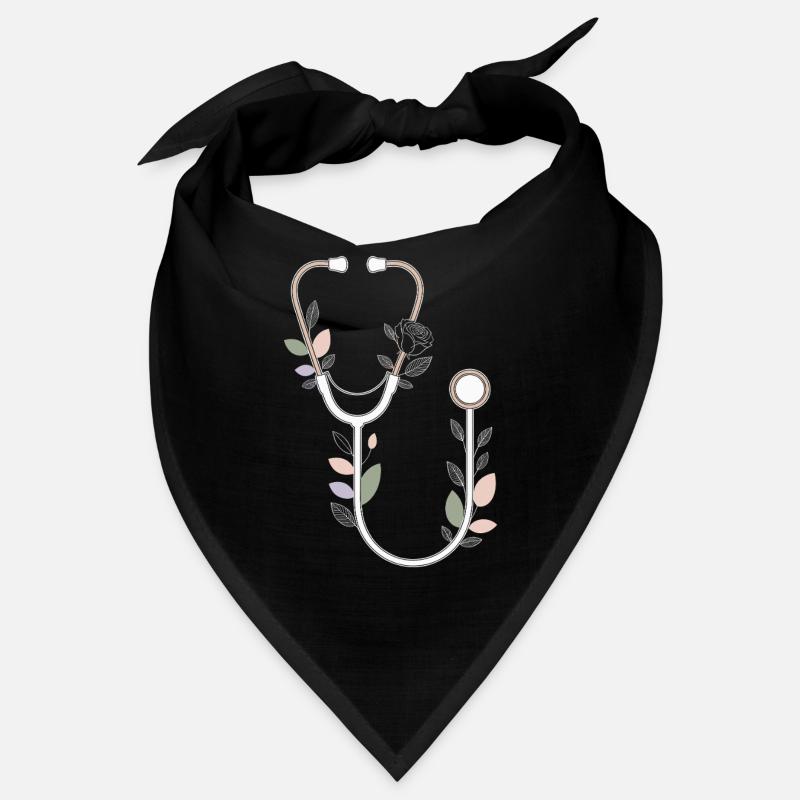 Floral Stethoscope Design Bandana