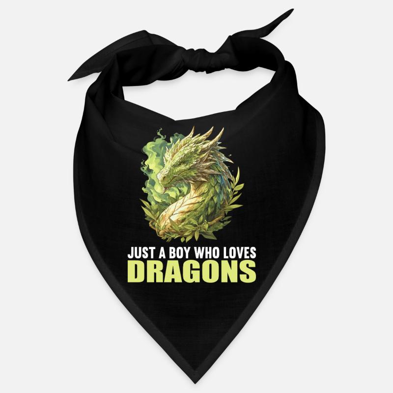 Drachen Drache - Bandana - Schwarz