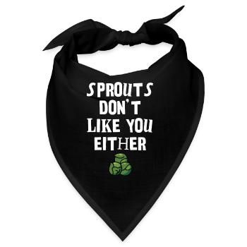 Humorvolles Sprossen Zitat T-Shirt Design - Bandana - Schwarz - Vorne