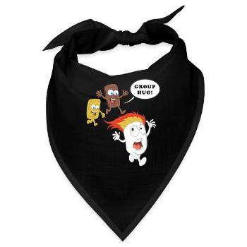 Lustiges S'mores-Hemd – Marshmallow Chocolate Group - Bandana - Schwarz - Vorne