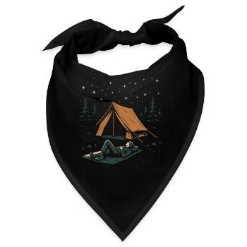 Lustiges Camping Unter Sternen Entspannend - Bandana - Schwarz - Vorne