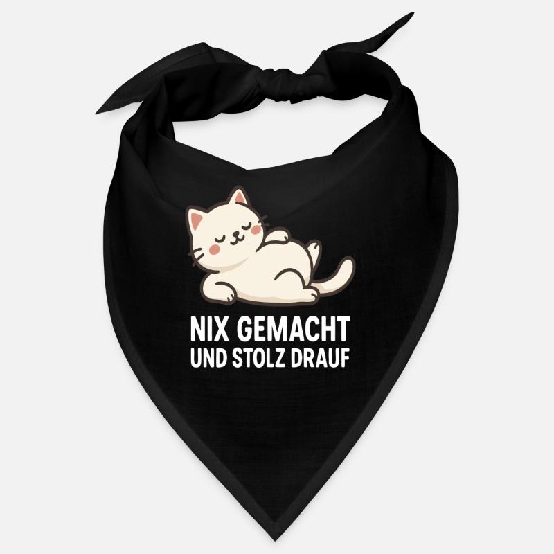 Motif de chat avec un dicton confiant Bandana