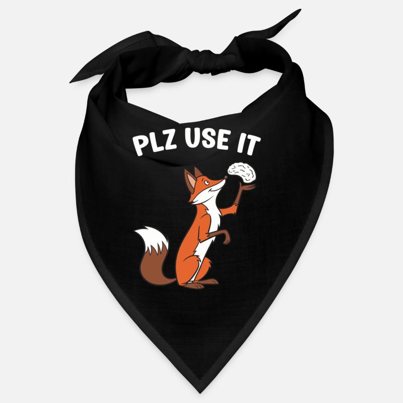A funny fox with the brain plz use it Bandana