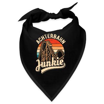 Achterbahn Junkie - Adrenalin Fan - Looping - Bandana - Schwarz - Vorne