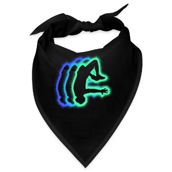 Parkour Freerunning Freerunner Silhouetten Parkour - Bandana - Schwarz - Vorne