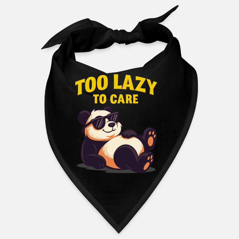 Too Lazy To Care Panda Design Bandana