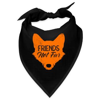 Tierschutz FRIENDS NOT FUR Lustiges - Bandana - Schwarz - Vorne