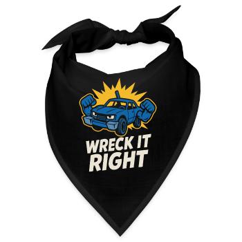 Demolition Derby Fan Pit Crew Crash Driver Fair - Bandana - Schwarz - Vorne