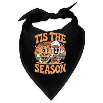 Tis The Season Football Herbst Design - Bandana - Schwarz - Vorne