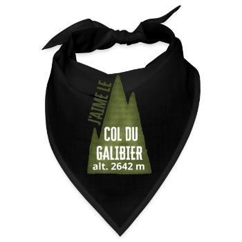 Col du Galibier Alt 2642 m - Bandana - Schwarz - Vorne