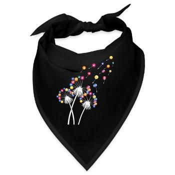 Löwenzahn-Billardkugel, lustiges Queue, Sportkunst - Bandana - Schwarz - Vorne